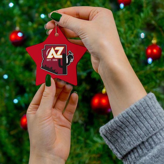 Discover Arizonna Ceramic Christmas Ornament, Xmas Football Tree Gift, Gifts for Him, Gifts for Her, San Fran Sports Fans, Circle Snowflake Heart Star