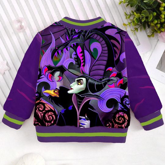 Discover Villain Maleficemt  Kids and Youth Baseball Jacket, Aldult Unisex Varsity Baseball Jacket