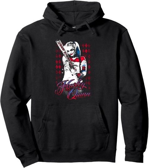 Suicide Squad Harley Quinn Bat Pullover Hoodie Pullover Hoodie, Gift For Fans