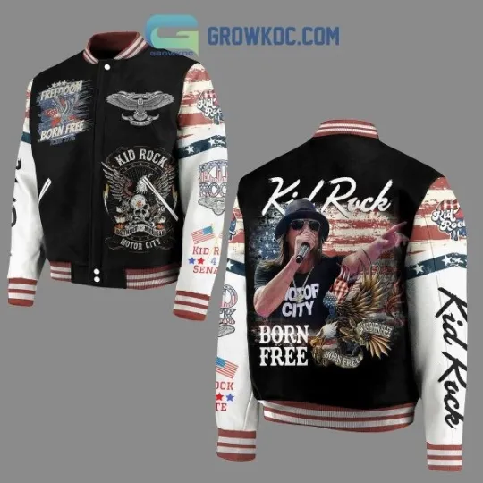 Discover Kid Rock Born Free Baseball Jacket