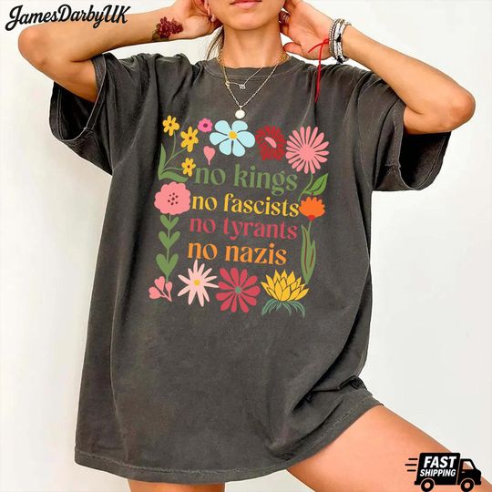 Discover No Kings in America Shirt, Anti Trump Shirt, Political Shirts, Anti Maga Shirts, Crown No Kings Shirt, Protest Shirts, Nope Kings Shirt