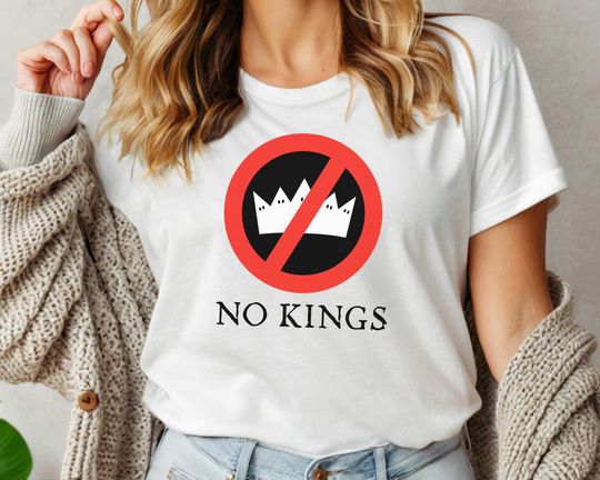 Discover No Kings in America Shirt, Anti Trump Shirt, Political Shirts, Anti Maga Shirts, Crown No Kings Shirt, Protest Shirts, Nope Kings Shirt