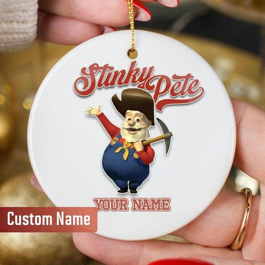 Discover Custom Disney Toy Story Stinky Pete Ceramic Ornament, Funny Woody And Friends Christmas Tree Decor, Toy Story Family Xmas Gift For Kid