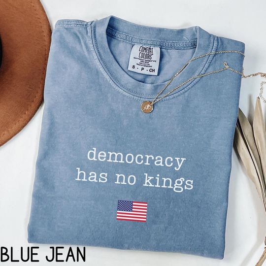 Discover Democracy Has No Kings Shirt, Comfort Colors Liberal Protest Shirt, Political Democratic Social Justice Tshirt, Anti Authoritarian Shirt