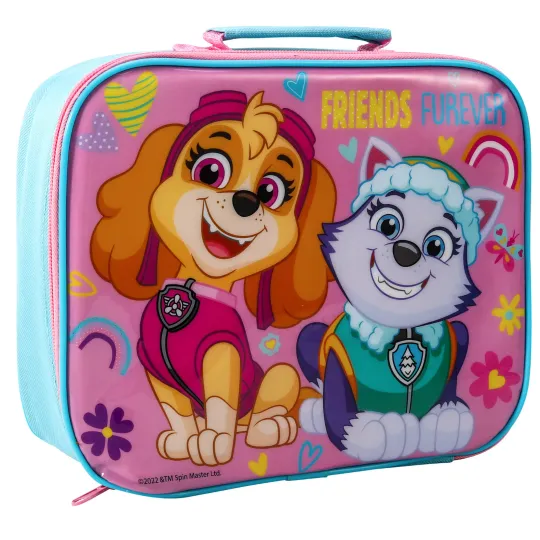 Paw Patrol Girl Rectangular Insulated Lunch Box Bag for Boys and Girls