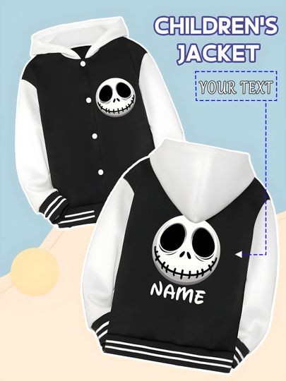 Disney's The Nightmare Before Christmas Skeleton Baseball Jacket