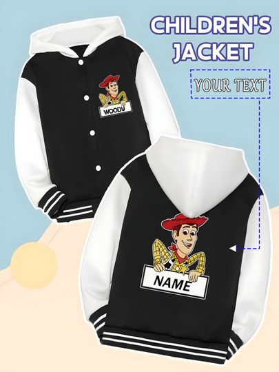 Discover MINISO This Disney Seven Dwarfs boys' baseball jacket features a collection of classic fairytale characters, and the colorful ba