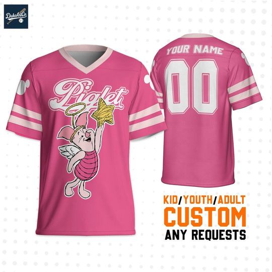 Discover Custom Disney Christmas Piglet Cuties Baseball Jersey, Custom Disney Football Jersey Sports, Cute Gifts For Fans Disney, Best Birthday Gift