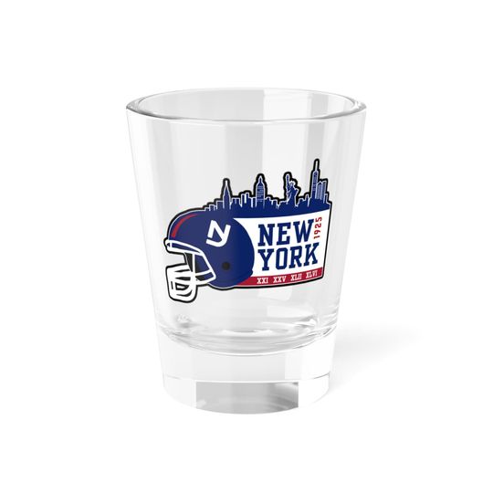 Discover New York Football Shot Glass, 1.5oz, Team Spirit, Kitchenware Glassware, Gifts for Him, Gifts for Her, Stocking Stuffer Christmas, NY