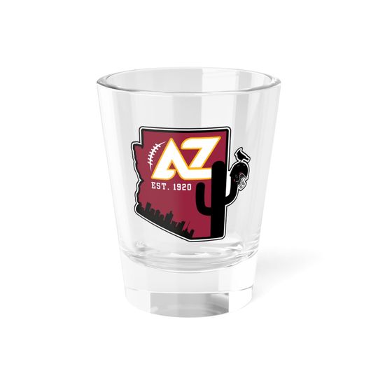Discover Arizonna Football Shot Glass, 1.5oz, Team Spirit, Kitchenware Glassware, Gifts for Him, Gifts for Her, Stocking Stuffer Christmas, AZ