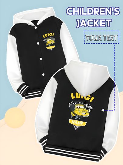 Discover MINISO Disney Cars Lucci Baseball Jacket for Kids - Lucci's adorable design doubles the fun, perfect for everyday wear and schoo