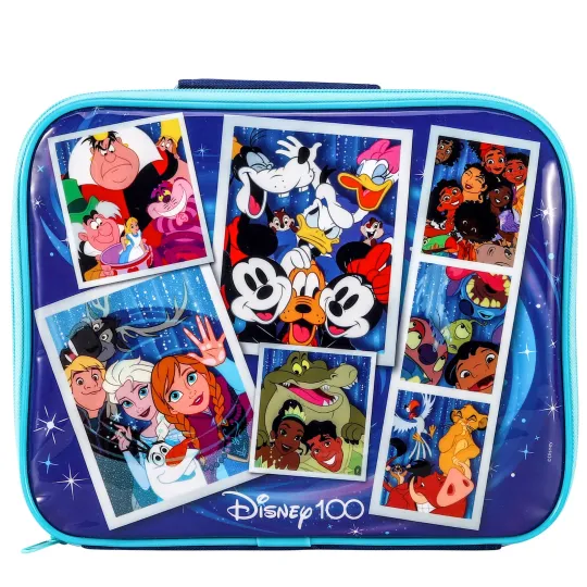 Discover Disney 100 Anniversary Rectangular Insulated Lunch Box Bag for Boys and Girls