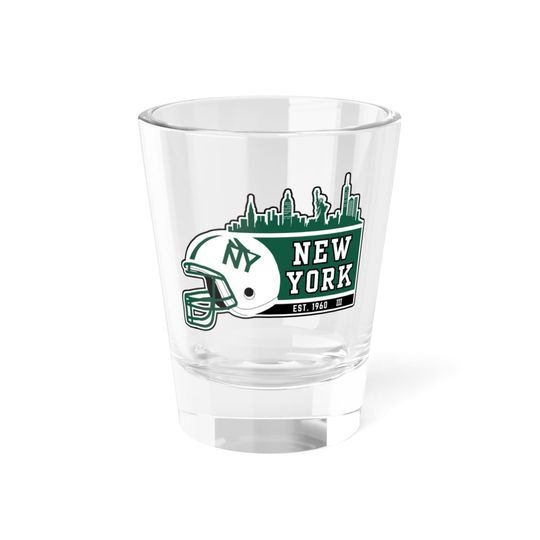 Discover New York Football Shot Glass, 1.5oz, Team Spirit, Kitchenware Glassware, Gifts for Him, Gifts for Her, Stocking Stuffer Christmas, NY