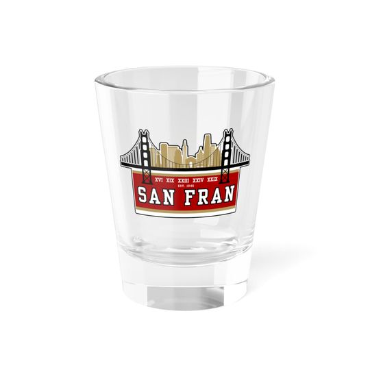 San Francisco Football Team Shot Glass, Gifts for Him, Gifts for Her