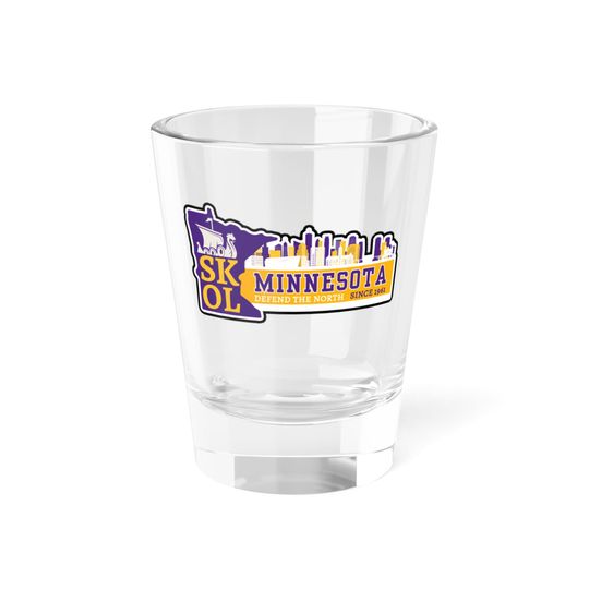 Discover Minnesota Football Shot Glass, 1.5oz, Team Spirit, Kitchenware Glassware, Gifts for Him, Gifts for Her, Stocking Stuffer Christmas