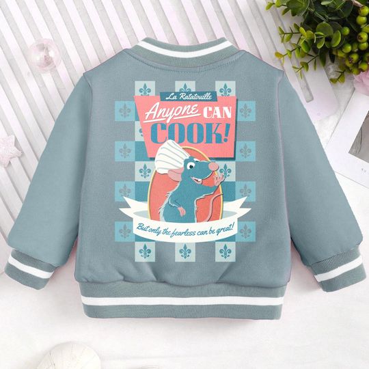 Discover Anyone Can Cook Ratatouille Remy Mouse Classic Kids and Youth Baseball Jacket