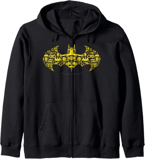 Discover DC Comics Batman Gadgets Classic Logo Zip Hoodie