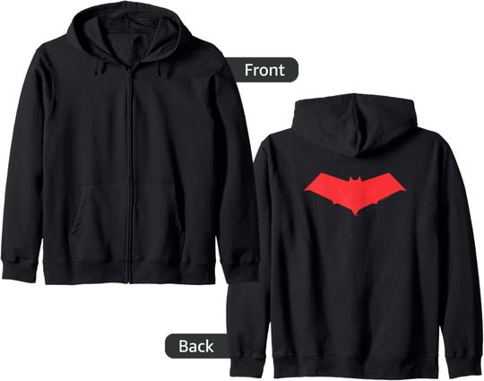Batman Red Hood Zip Hoodie, Gift For Fans