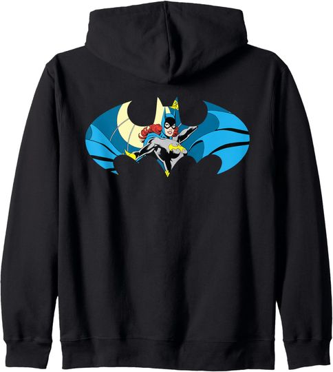 DC Batgirl Logo Character Shield Zip Hoodie, Gift For Fans