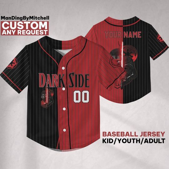 Discover Personalize Star Wars Darth Vader And Kylo Ren, Kid Adult Matching Baseball Jersey, Gift for Star Wars Fans