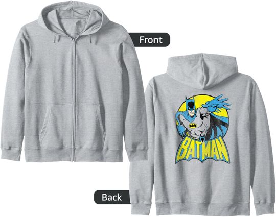 Batman Circle Zip Hoodie, Gift For Fans