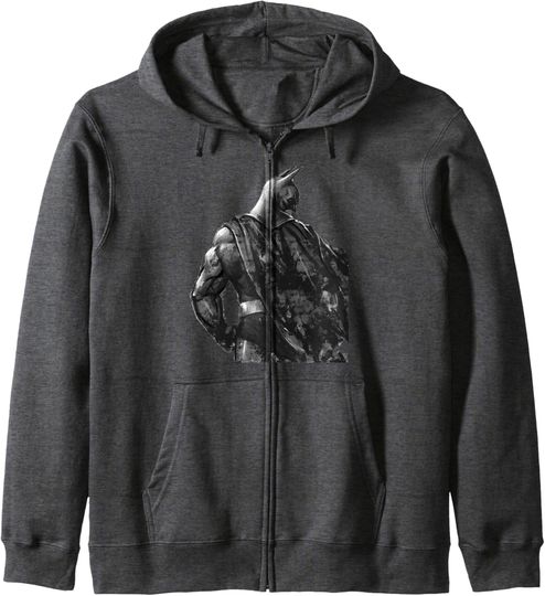 Discover WB100 DC Comics Batman Dark Knight Dark Profile Pose Zip Hoodie