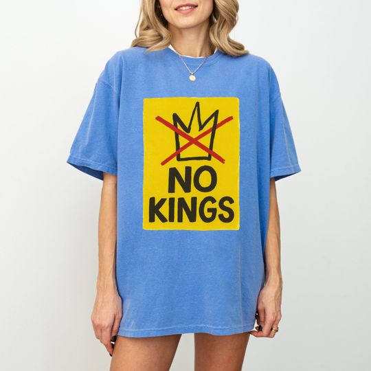 Discover No Kings Unisex T-Shirt, Comfort Color Democrecy Shirt, No Kings in America Shirt, Anti Trump Shirt, Political Shirts, No Kings Protest Tee