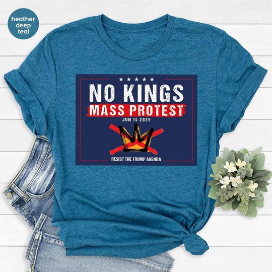 Discover No Kings in America Shirt, No Kings Mass Protest Shirt, Resist Trump Agenda Protest Shirt, Anti Trump Shirt, Resist Shirts, Anti Maga Shirts