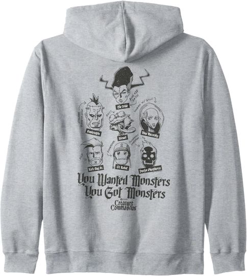 Discover Creature Commandos You Wanted Monsters Zip Hoodie