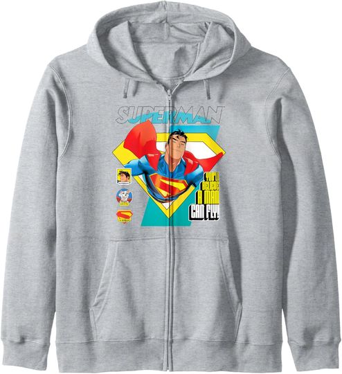Discover Superman  Superman Krypto & S-Shield Logo Zip Hoodie