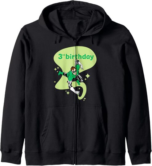 Discover DC Comics Green Lantern 3rd Birthday Poster Zip Hoodie