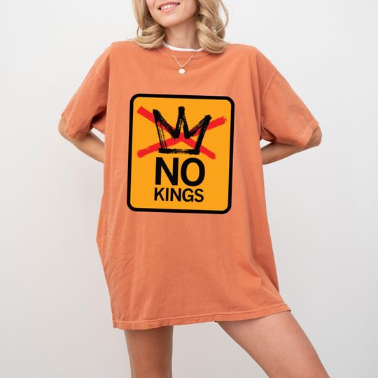 Discover No Kings Shirt, Anti-Trump, Unisex Protest Shirt, Liberal shirt, Anti Fascism, Comfort Color No Kings In America Tee, American Democracy Tee