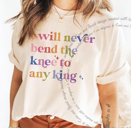 Discover No Kings in America Shirt, Anti-Trump, Protest Shirt, I Will Never Bend The Knee To Any King Shirt, No Kings TShirt Comfort Colors Democracy