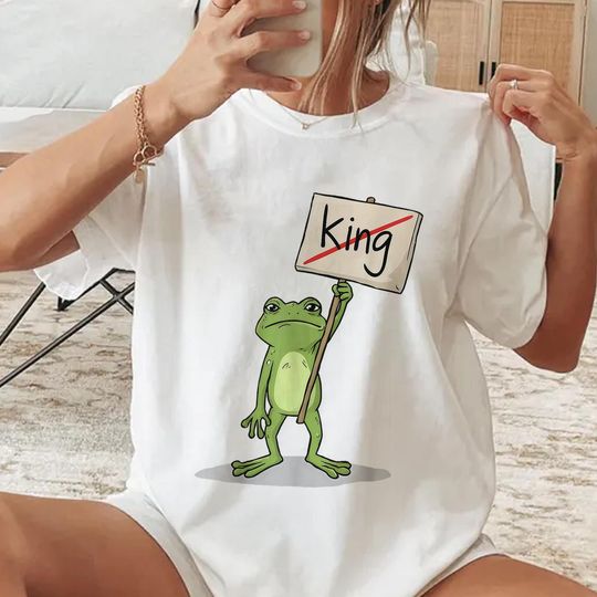 Discover Portland Frog Protest Resist T-Shirt, Resist Tees, Protest Shirts. Protest Frog Tee, Abolish Ice, No Kings Since 1776