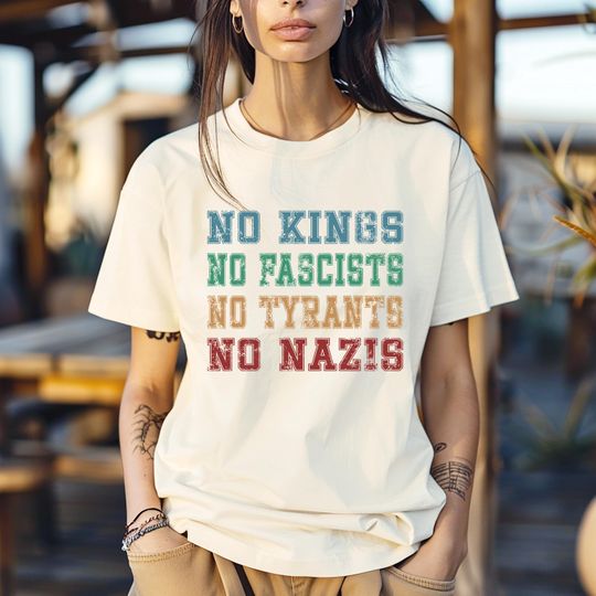 Discover No kings tshirt, Anti Maga Shirt, Resist Shirt, protest shirt, Democracy shirt, liberal patriotic shirt, Political Tee, Anti Fascist shirt