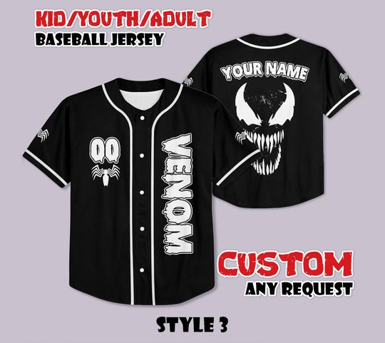 Custom Vemon Baseball Jersey, Trick Or Treat Shirt, Personalized Vemon Halloween Jersey, Horror Halloween Shirt, Birthday Gifts