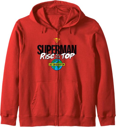 DC Comics Superman Rise To The Top Last Son Of Krypton Zip Hoodie, Gift For Fans