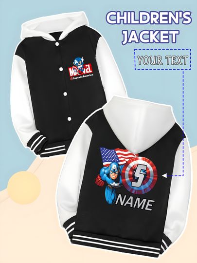 Marvel Baseball Hooded Varsity Jacket