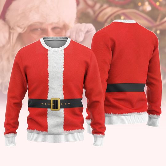 Santa Claus Ugly Christmas Sweater, Mr. Santa Xmas Sweater, Snow Christmas Holiday Sweater Men Women, Funny Santa Costume