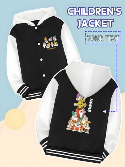 Disney Seven Dwarfs Hooded Varsity Jacket