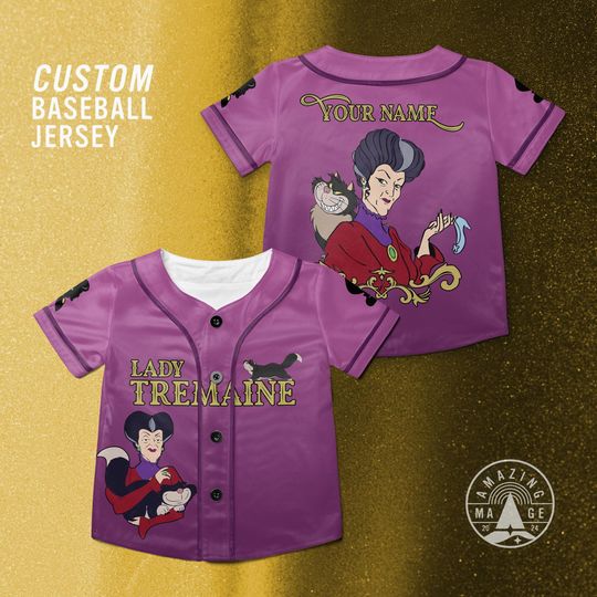 Discover Custom Lady Tremaine Disney Villain Baseball Jersey, Disney Cinde Villain, The Evil Stepmother, Disney Family Trip Shirt
