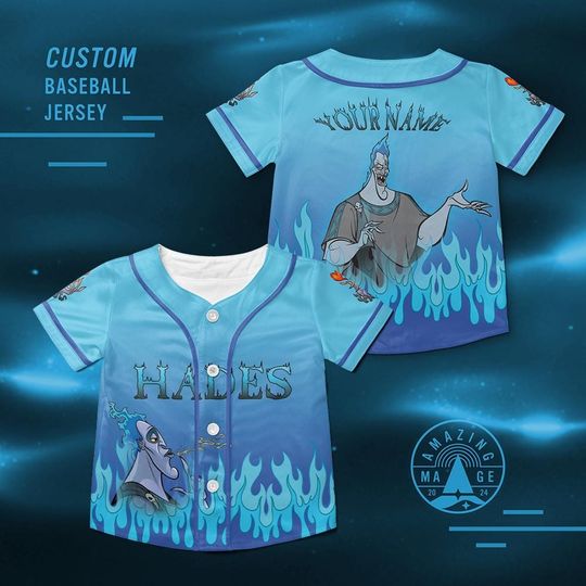 Discover Custom Hades Hercules Baseball Jersey, Disney Hercules Shirt, Hades Disney Villains Characters Jersey Shirt, Disney Trip Shirt