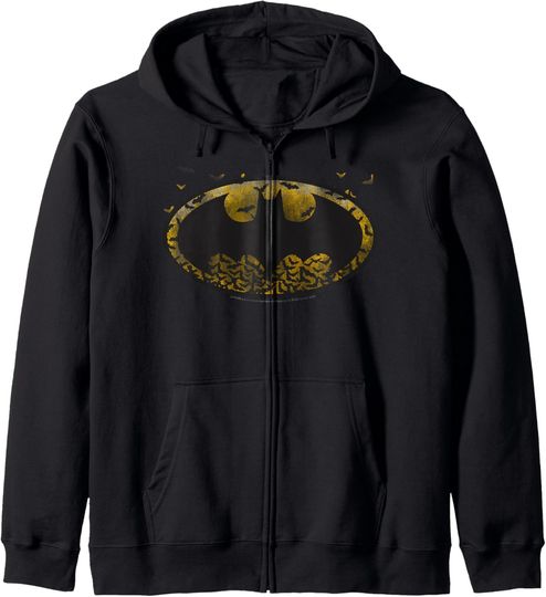 Discover DC Comics Batman Dark Bat Fill Classic Logo Zip Hoodie, Gift For Fans