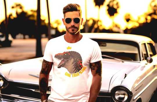 Discover T-Rex One True King Dino Art T-shirt  Funny Dinosaur Shirt