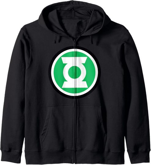 Discover DC Comics The Green Lantern Classic Chest Logo Zip Hoodie, Gift For Fans