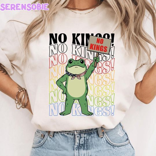 Discover Portland Frog Tee No Kings in America Shirt, No Kings Sweatshirt, Funny Political Meme T-Shirt, Patriotic Shirt, Anti Trump Protest Shirt