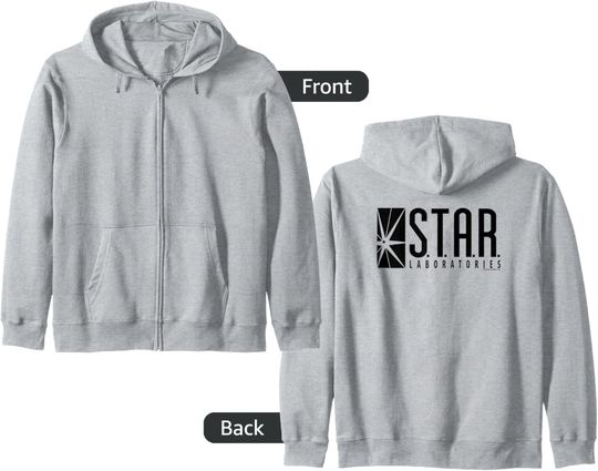 The Flash TV Series S.T.A.R. Labs Logo Zip Hoodie, Gift For Fans