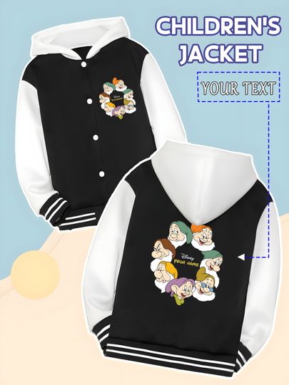 Disney's Seven Dwarfs Hooded Baseball Jacket