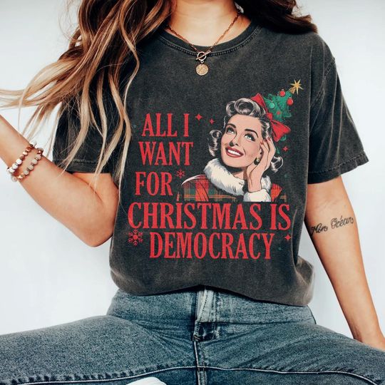 Discover Anti-Trump Shirt or Hoodie: Parody Anti MAGA Apparel, No Kings Shirt, No Dictators Shirt, Protect Democracy