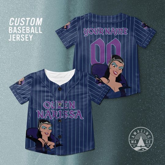Discover Custom Queen Narissa Disney Villain Baseball Jersey, Disney Queen Narissa shirt, Disney Villains shirt, Disney Family Trip Shirt